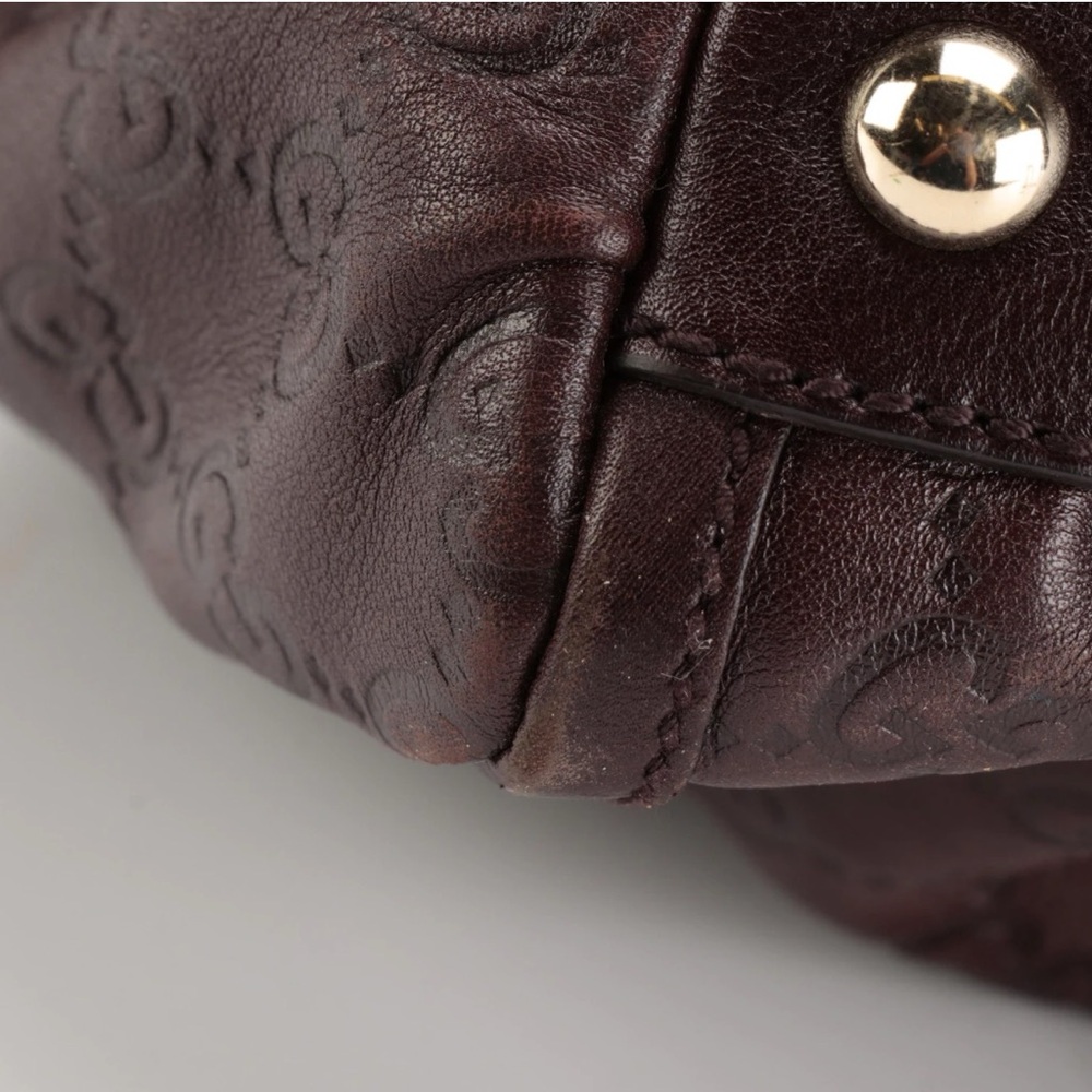 Gucci Abbey D-Ring Large Hobo Bag Brown Guccisma Leather - Picture 9 of 13